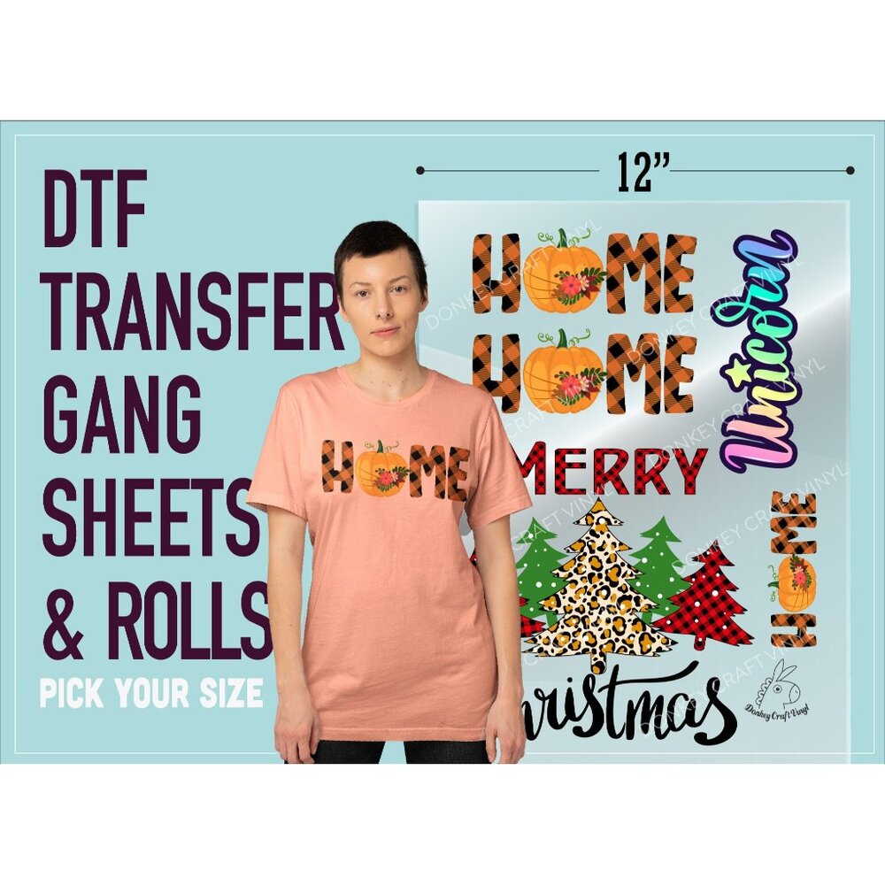 Custom Personalized DTF Transfer, T-shirt Transfers, Ready to Press Transfers